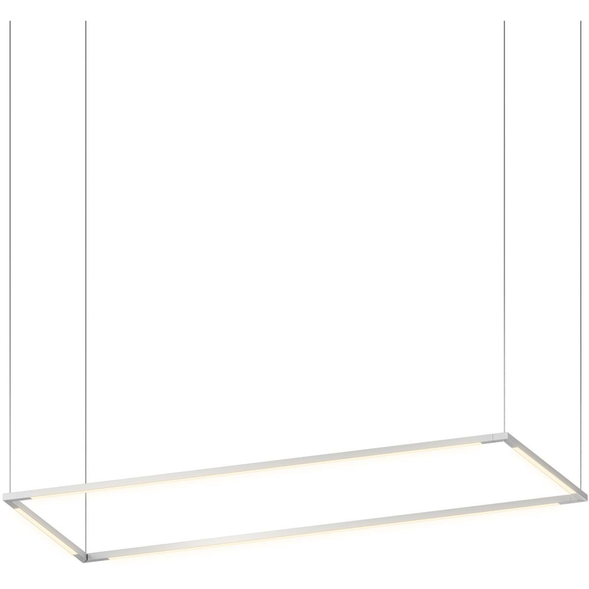 Koncept ZBP-36-R-SW-SIL-CNP Z-Bar LED 14.1 inch Silver Pendant Ceiling Light, Rectangle
